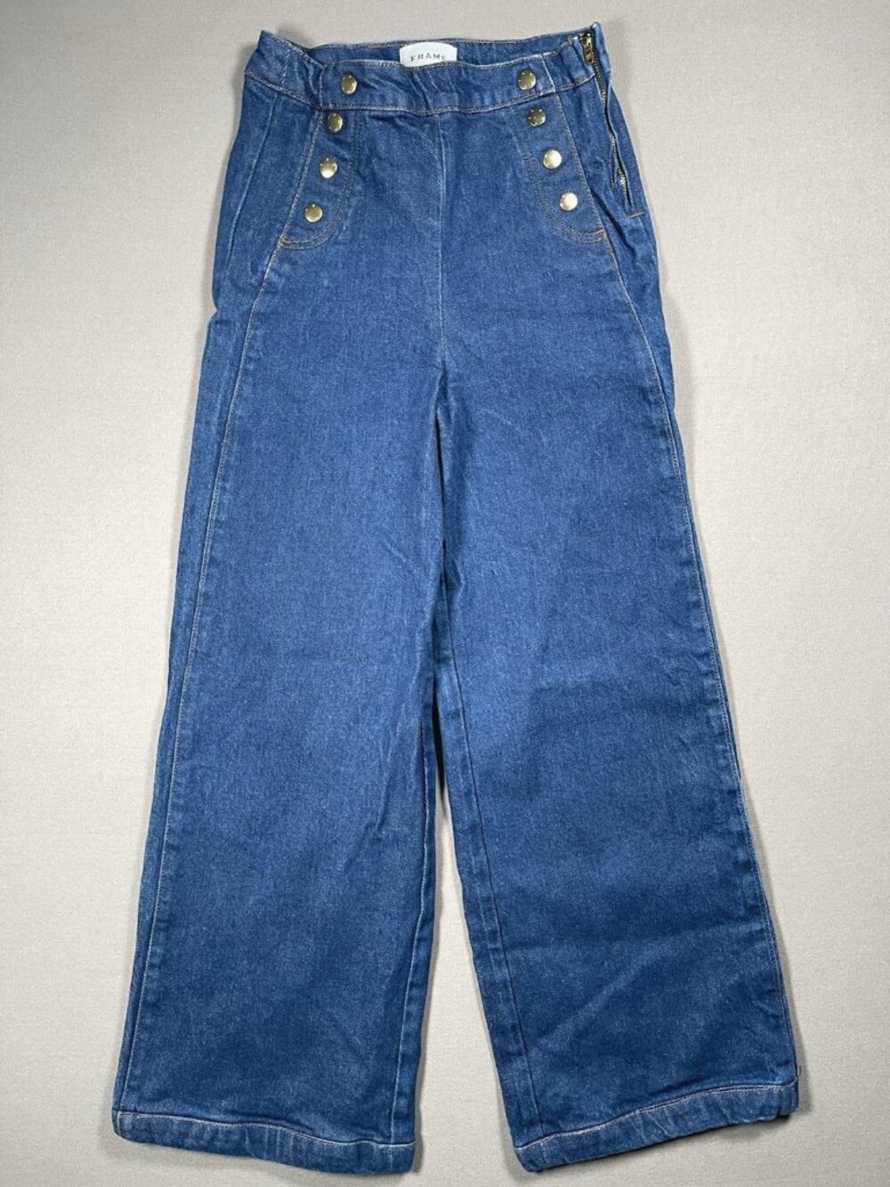 Frame Sailor High Rise Wide Leg Adele Dark Wash Denim Jeans - Women Size 25 x 28